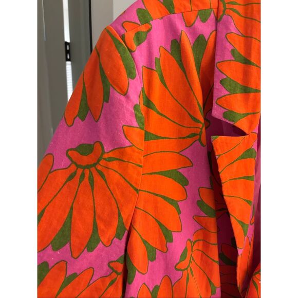 NWOT FARM RIO Copacabana Notched-Lapel Linen-Blend Blazer, XL $268 G45 - Picture 7 of 12